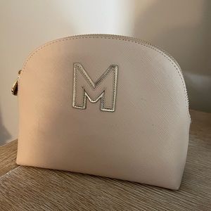 STONEY CLOVER LANE Custom Beige Medium Essential Pouch with an ‘M’ & Star Patch